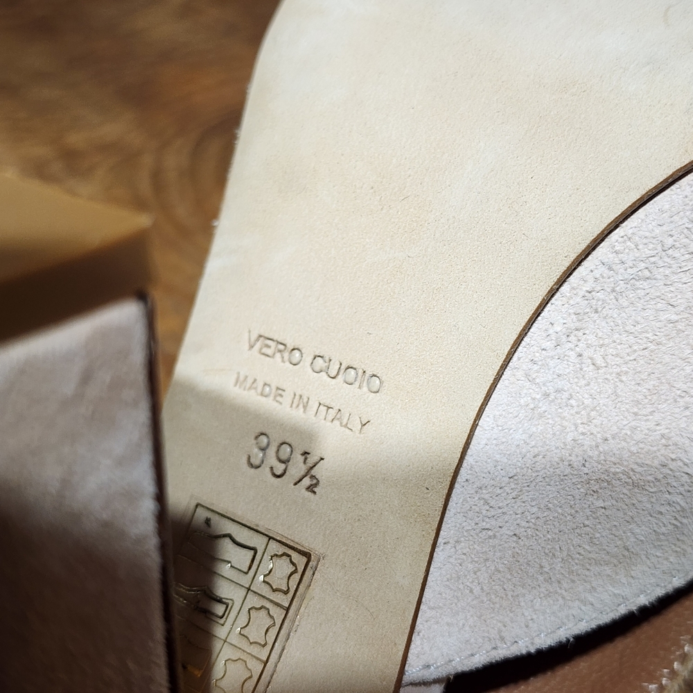 NEW - PARIS TEXAS Light Pink Suede Heeled Mules, made in Italy, size 39½ - Picture 8 of 8